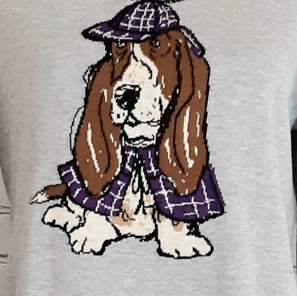 Talbots Sweaters Talbots Sherlock Hound Sweater Basset Hound Mp Poshmark